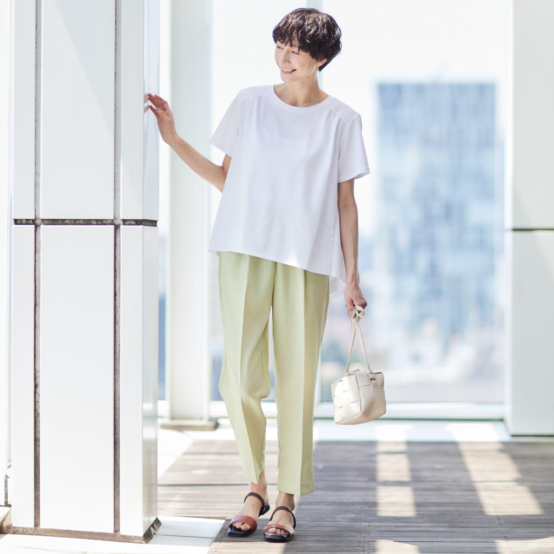 Dessin「【洗える】バックプリーツデザインカットソー」|Tシャツ・カットソー|