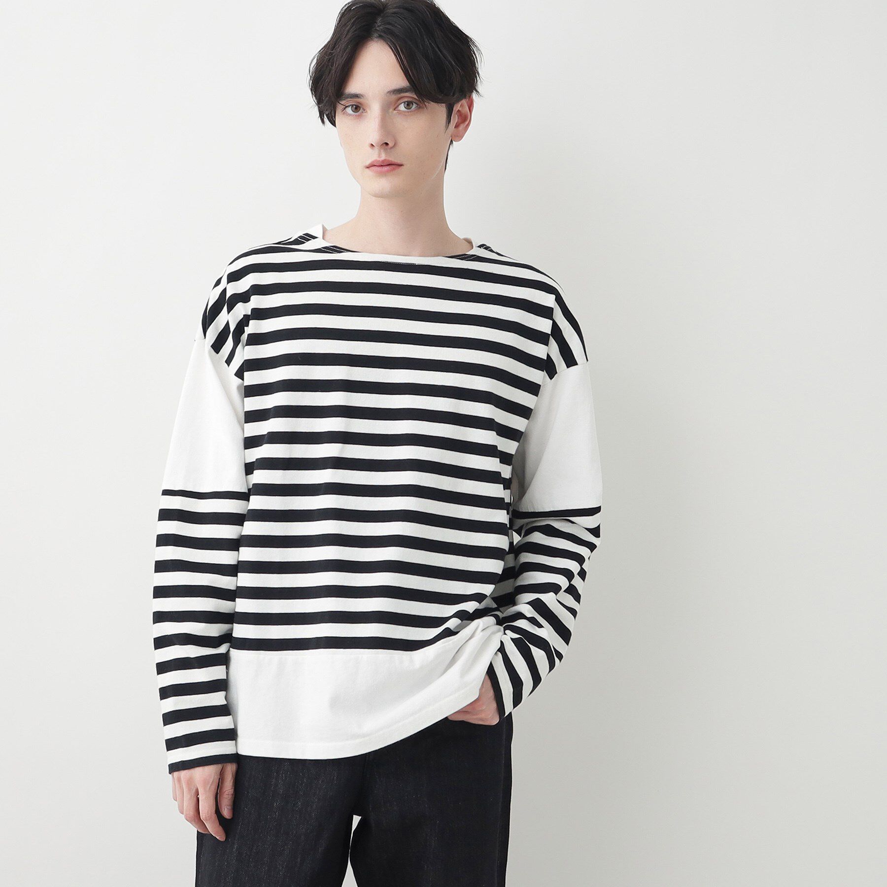 Dessin「【洗える】ピグメントボーダー天竺」|Tシャツ・カットソー|