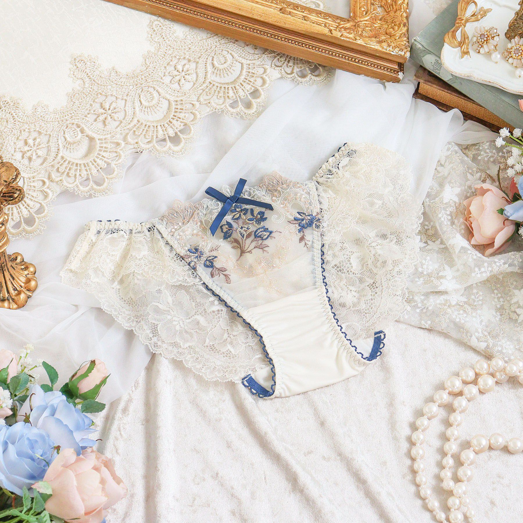 Risa Magli「アリーシャ レースショーツ」|インナー|クリーム(054)