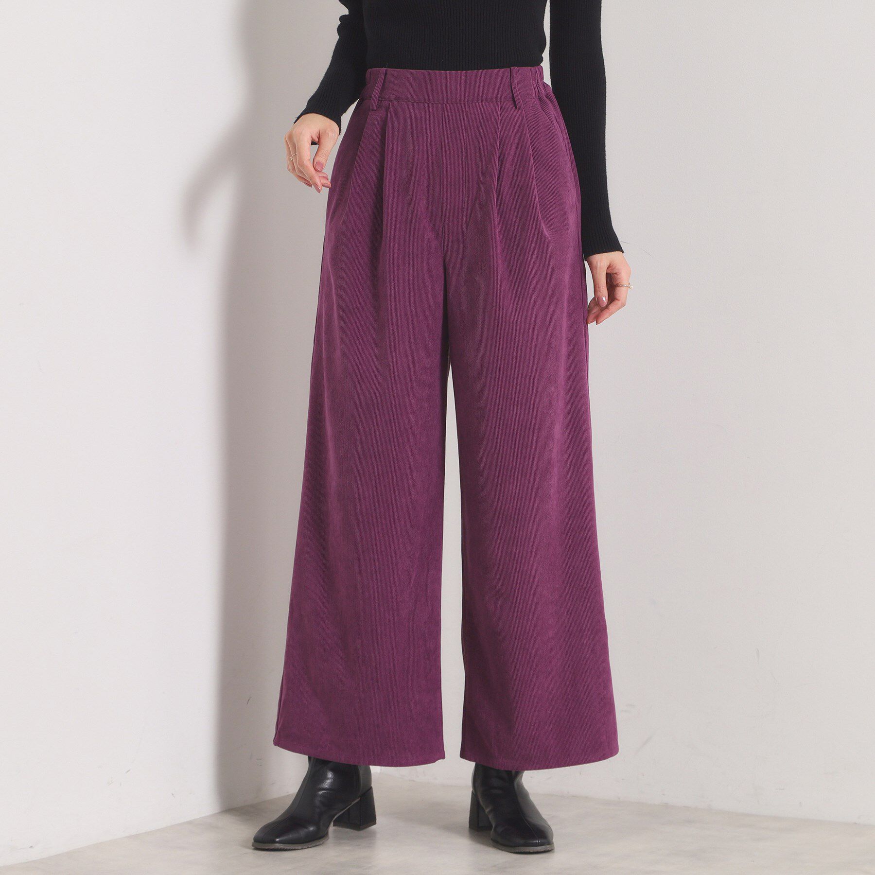 ITS&rsquo;DEMO「【洗濯機OK／ウエストゴム】コーデュロイワイドパンツ」|その他|