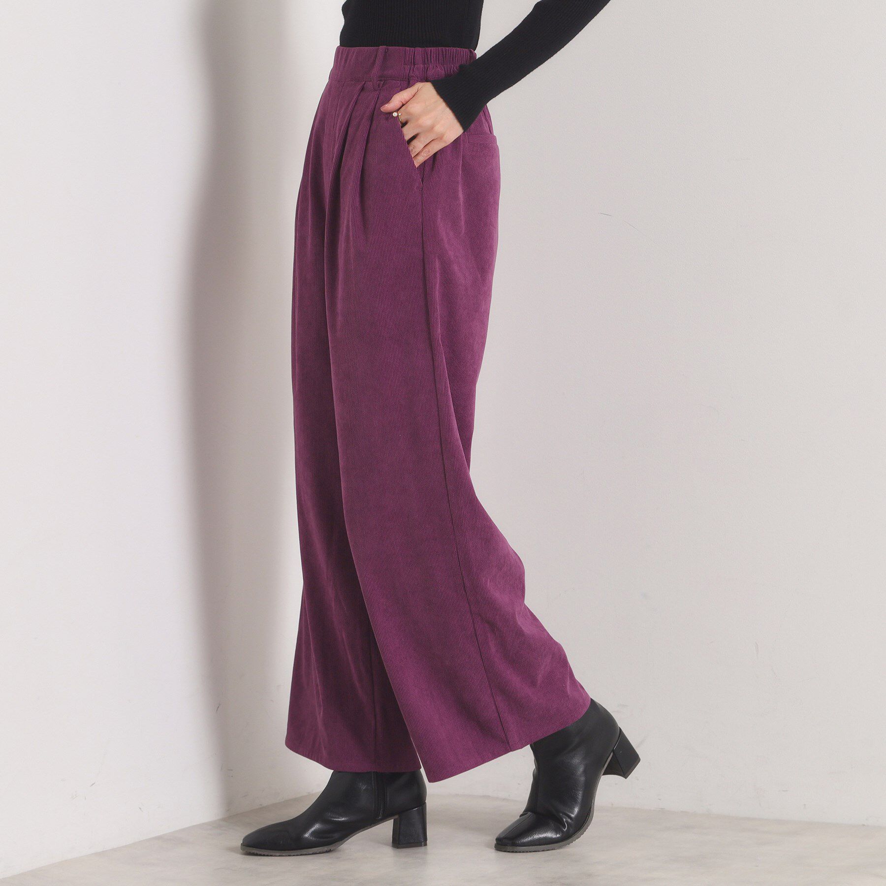 ITS&rsquo;DEMO「【洗濯機OK／ウエストゴム】コーデュロイワイドパンツ」|その他|