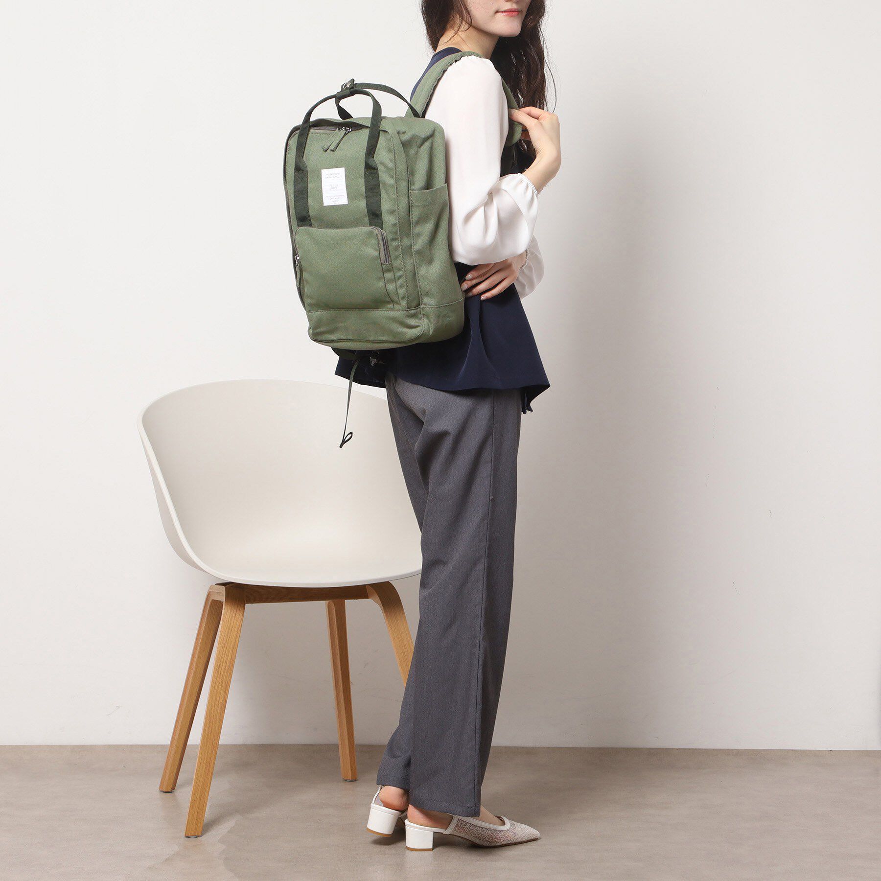 Ober Tashe「スクエアコットンリュック」|リュック|