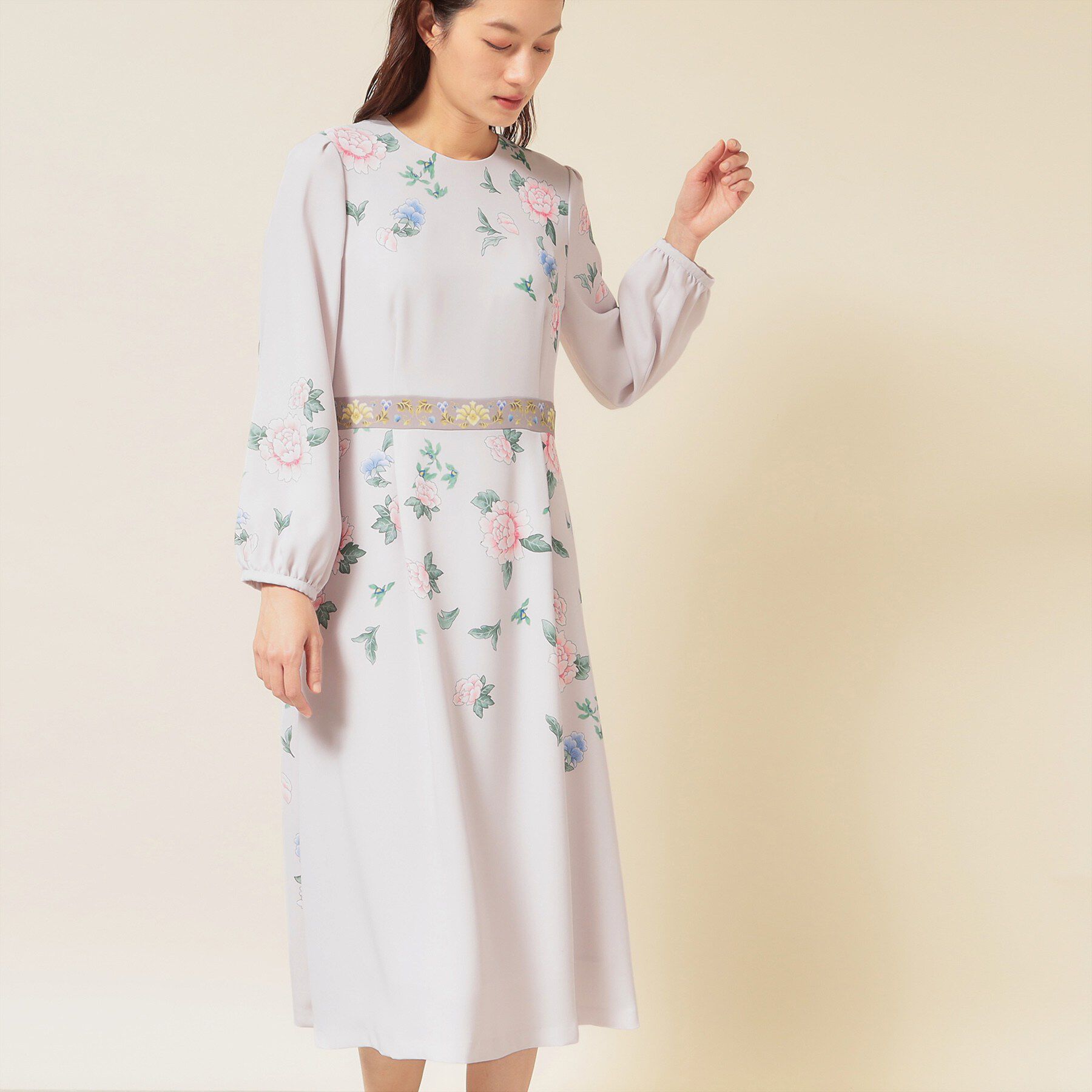 SunaUna「【co creation and yours／SS～L】オリエンタルプリントワンピース」|ワンピース|