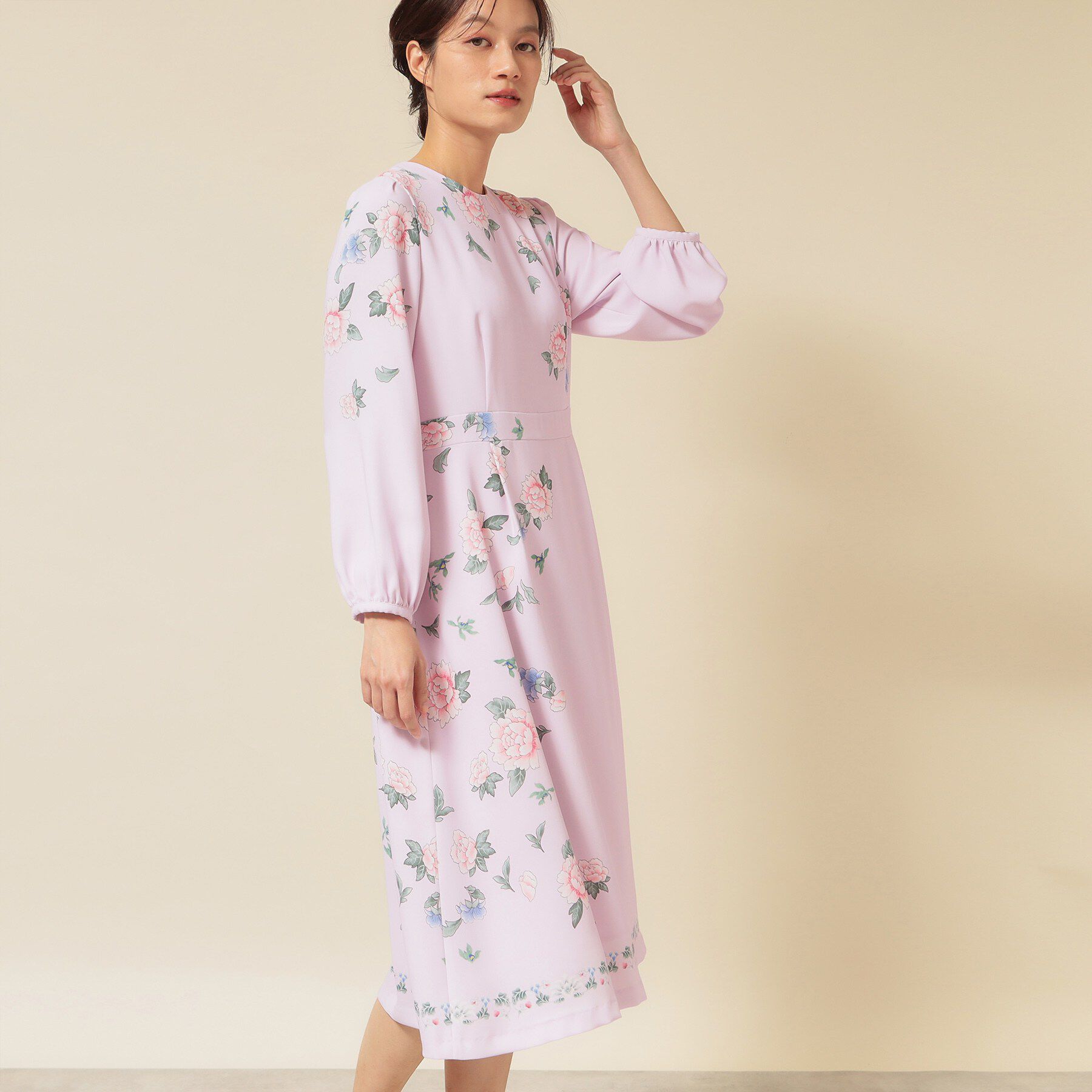 SunaUna「【co creation and yours／SS～L】オリエンタルプリントワンピース」|ワンピース|