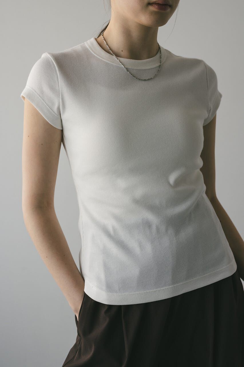 STYLEMIXER「ヘムラウンドフレンチスリーブT」|Tシャツ・カットソー|WHT