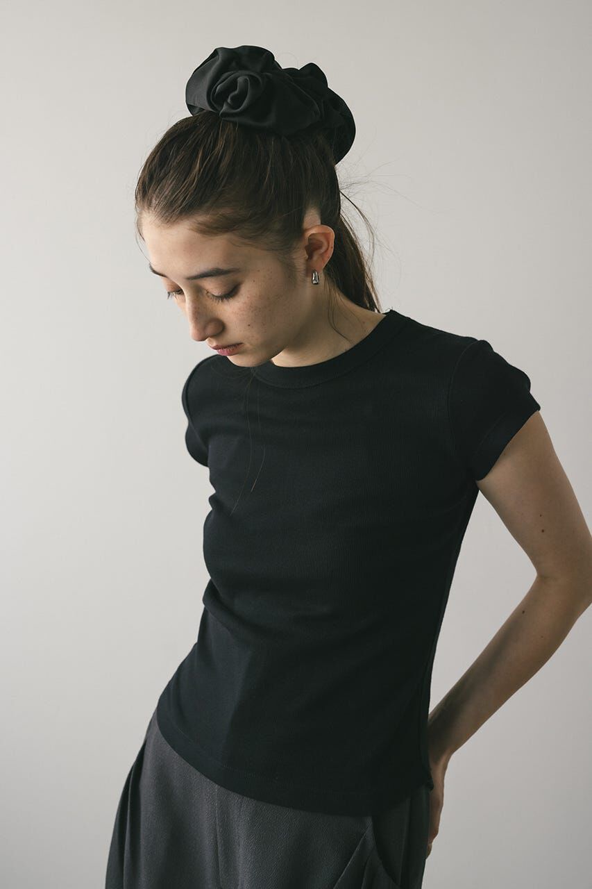 STYLEMIXER「ヘムラウンドフレンチスリーブT」|Tシャツ・カットソー|BLK