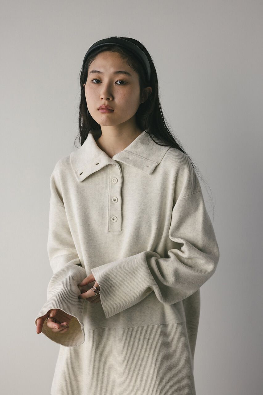 STYLEMIXER「フロントボタンスウェットニット」|ニット・セーター|