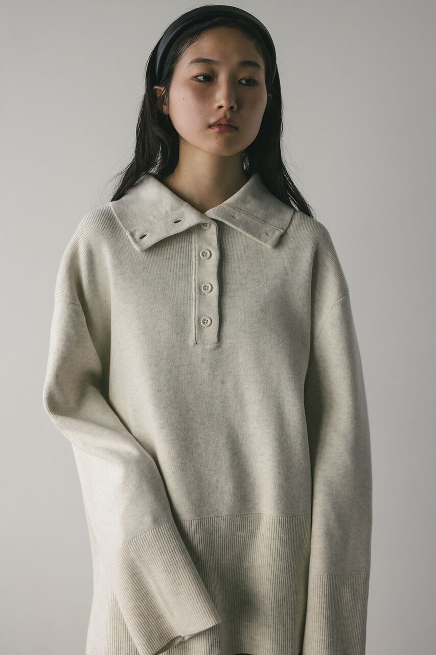 STYLEMIXER「フロントボタンスウェットニット」|ニット・セーター|