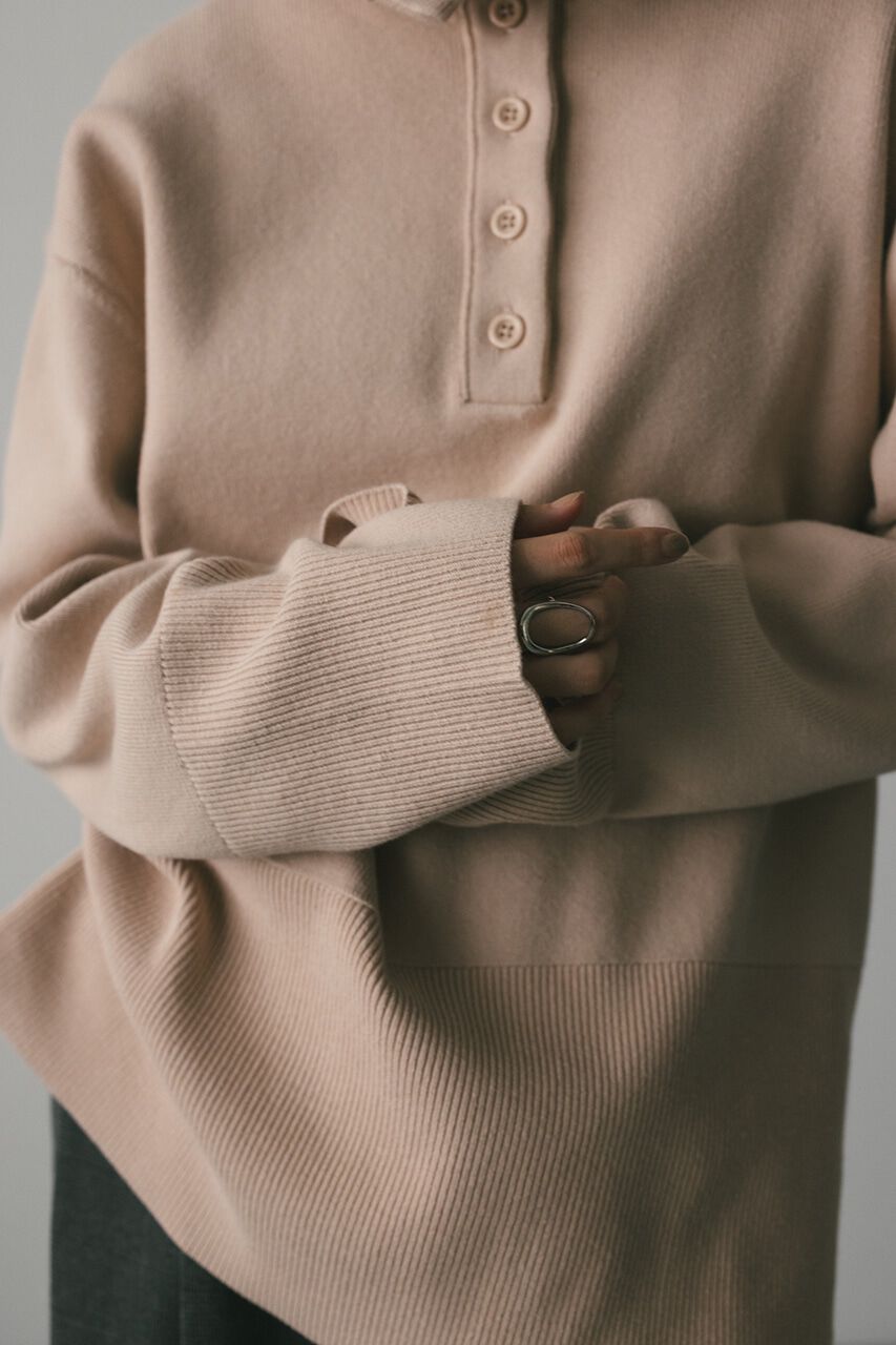 STYLEMIXER「フロントボタンスウェットニット」|ニット・セーター|