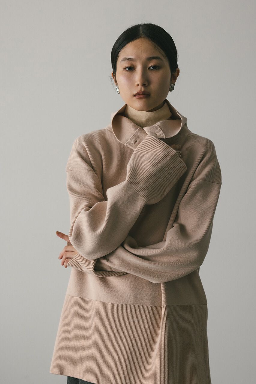 STYLEMIXER「フロントボタンスウェットニット」|ニット・セーター|