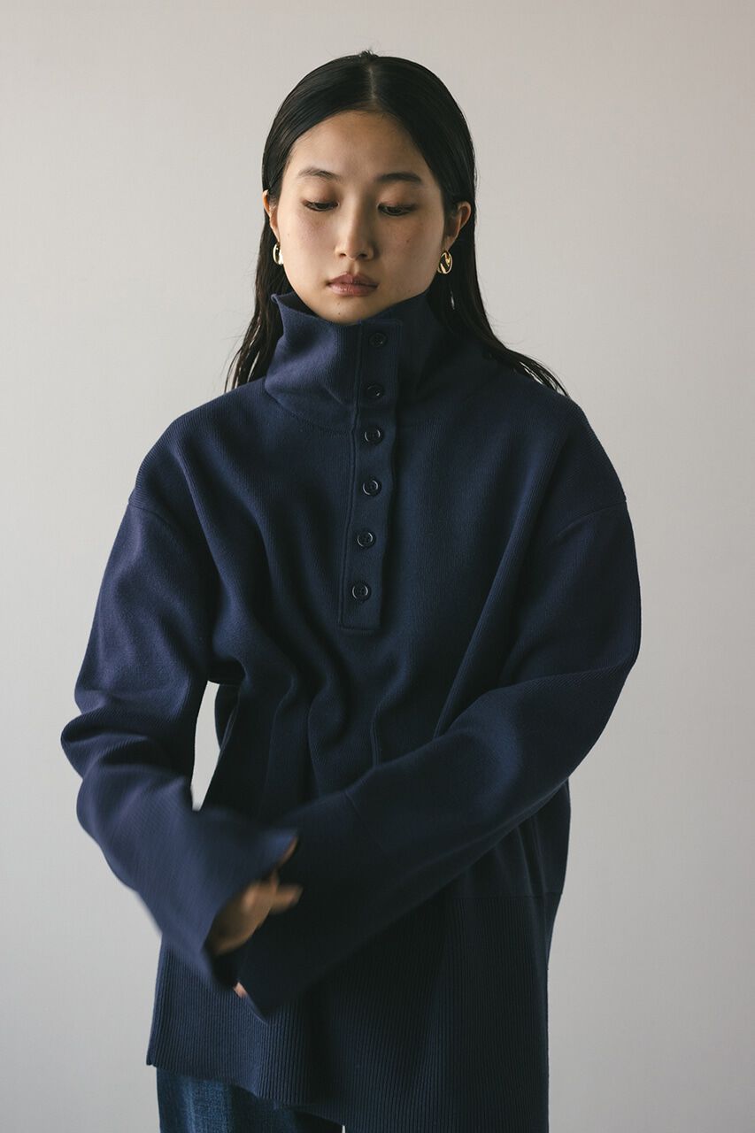 STYLEMIXER「フロントボタンスウェットニット」|ニット・セーター|