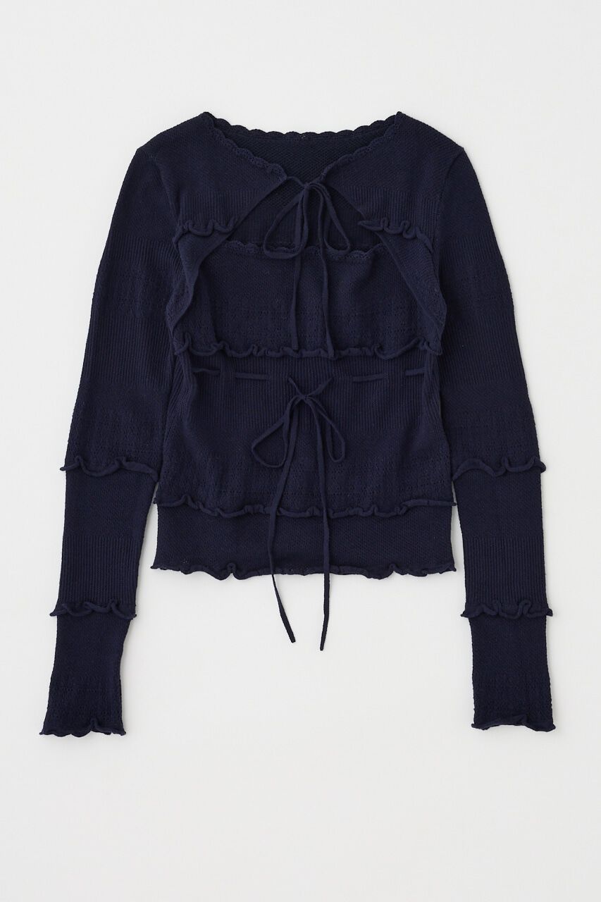 MOUSSY「BOW DESIGN ニットトップス」|ニット・セーター|