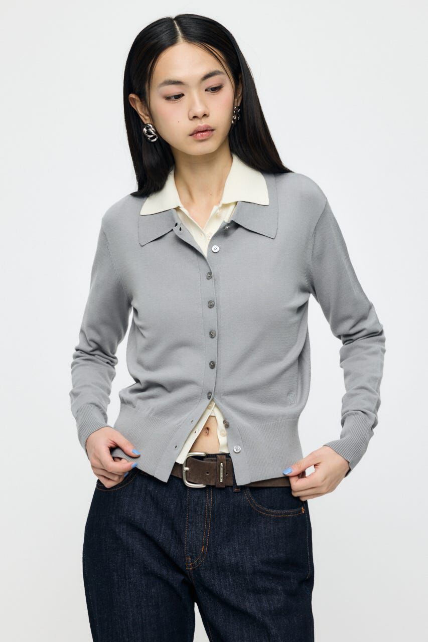 MOUSSY「HIGH GAUGE KNIT シャツ」|シャツ・ブラウス|