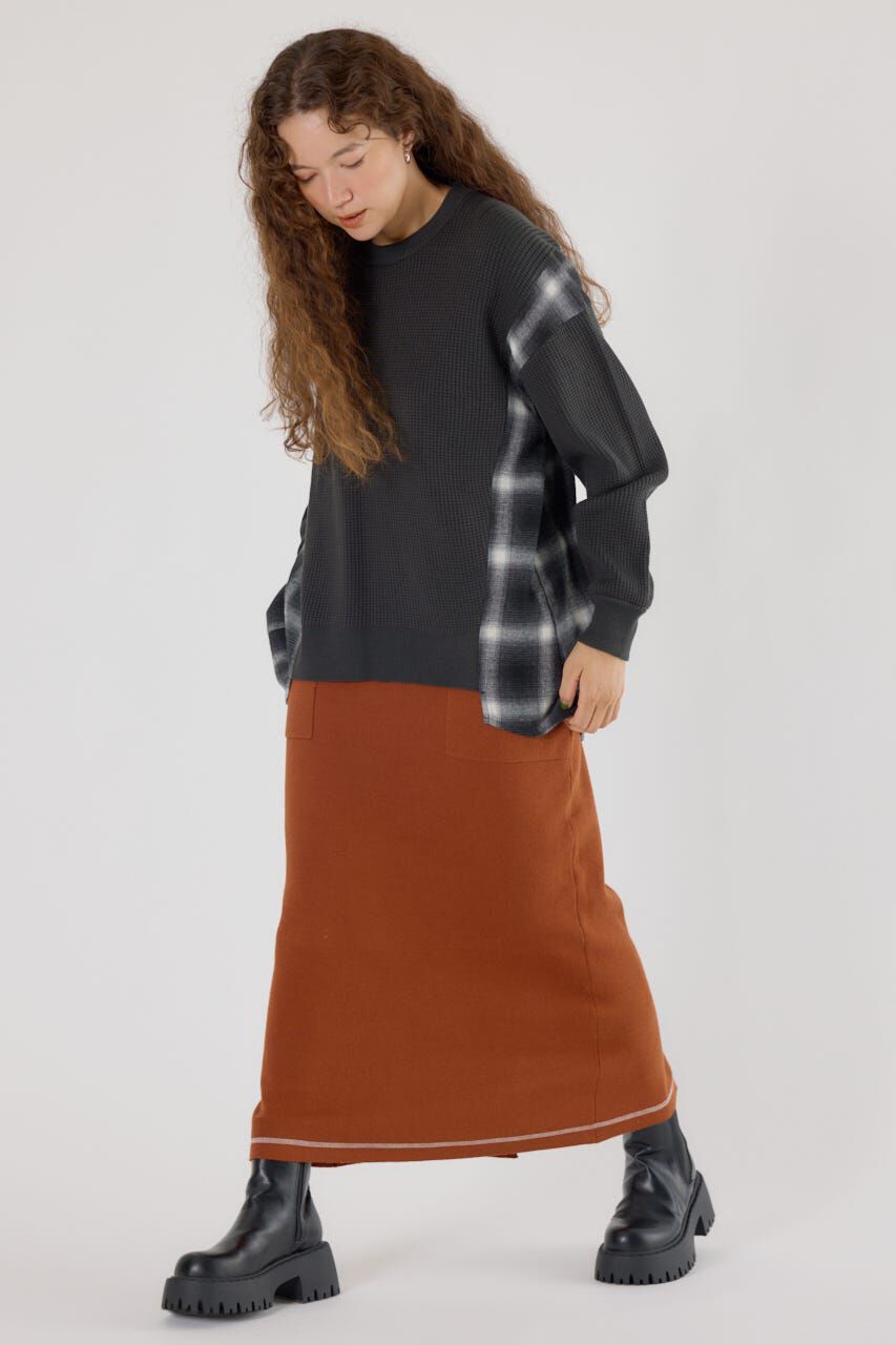 RODEO CROWNS「チェックドッキングトップス」|ニット・セーター|