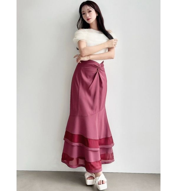 RESEXXY「シアーコンビオフショルニット」|ニット・セーター|