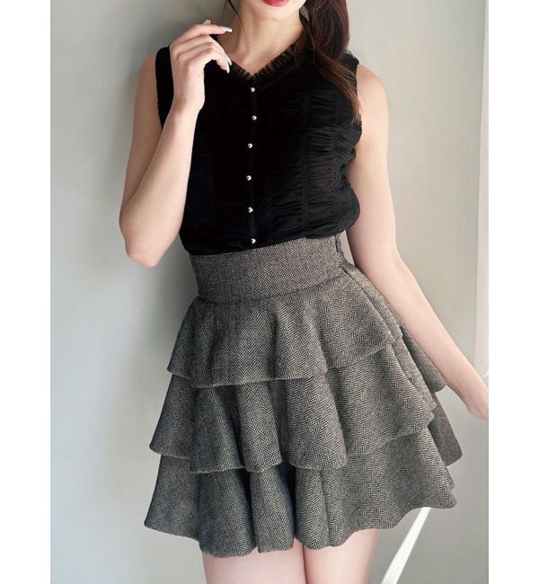 RESEXXY「シャーリングボリュームトップス」|その他|ブラック