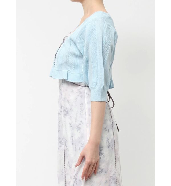 dazzlin「スカラップハーフスリーブカーデ」|カーディガン|