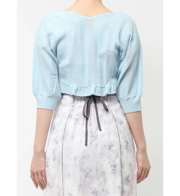 dazzlin「スカラップハーフスリーブカーデ」|カーディガン|