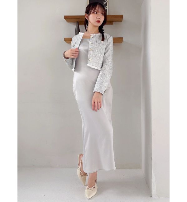 dazzlin「サテンナローキャミワンピース」|ワンピース|