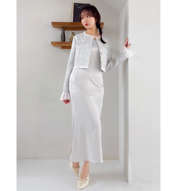 dazzlin「サテンナローキャミワンピース」|ワンピース|