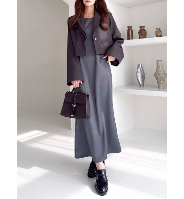 dazzlin「サテンナローキャミワンピース」|ワンピース|