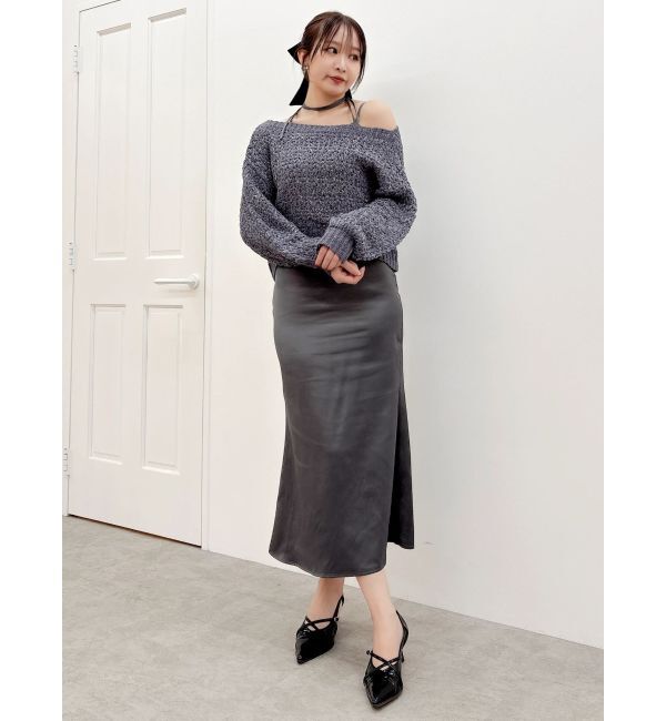 dazzlin「サテンナローキャミワンピース」|ワンピース|