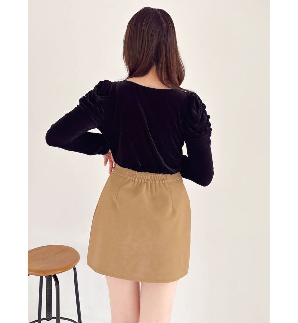 dazzlin「シアーベロアギャザーデザイントップス」|Tシャツ・カットソー|