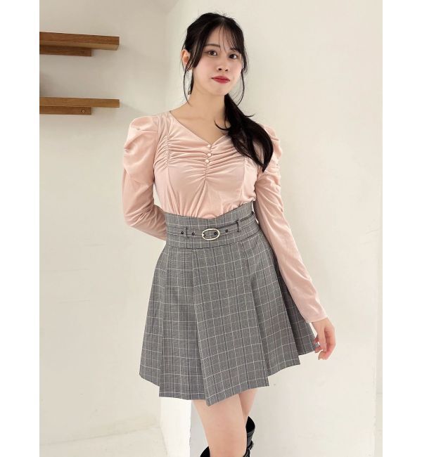 dazzlin「シアーベロアギャザーデザイントップス」|Tシャツ・カットソー|