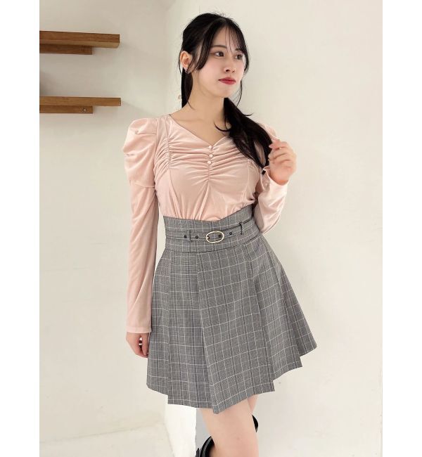 dazzlin「シアーベロアギャザーデザイントップス」|Tシャツ・カットソー|