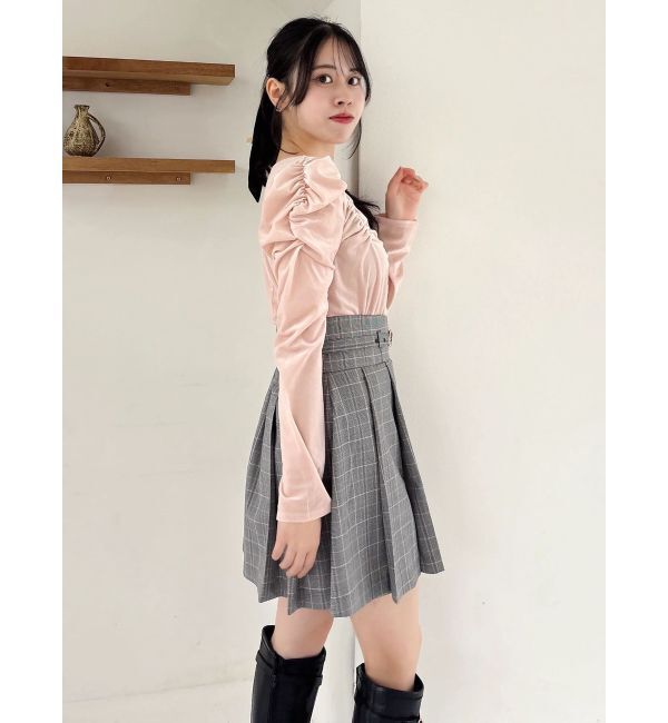 dazzlin「シアーベロアギャザーデザイントップス」|Tシャツ・カットソー|