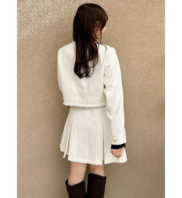 dazzlin「ツイードボックスプリーツミニスカート」|スカート|