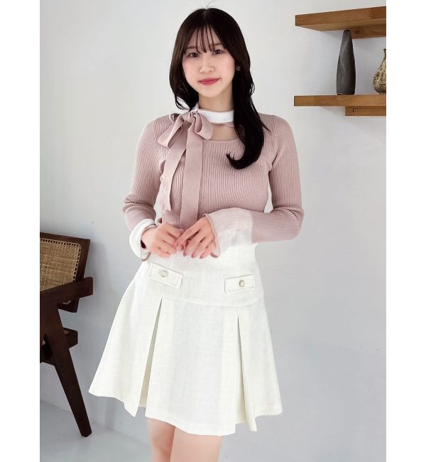 dazzlin「ツイードボックスプリーツミニスカート」|スカート|