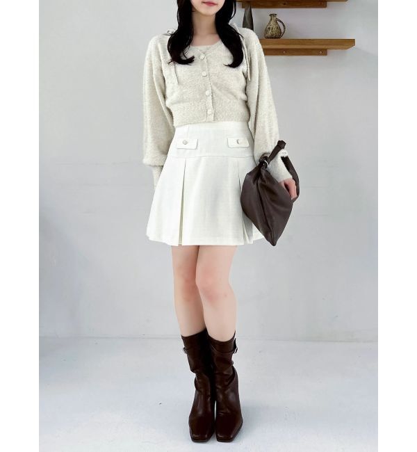 dazzlin「ツイードボックスプリーツミニスカート」|スカート|