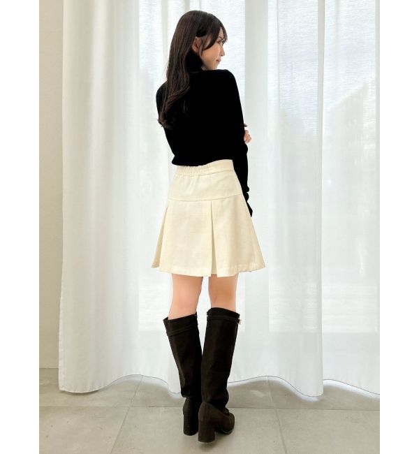 dazzlin「ツイードボックスプリーツミニスカート」|スカート|