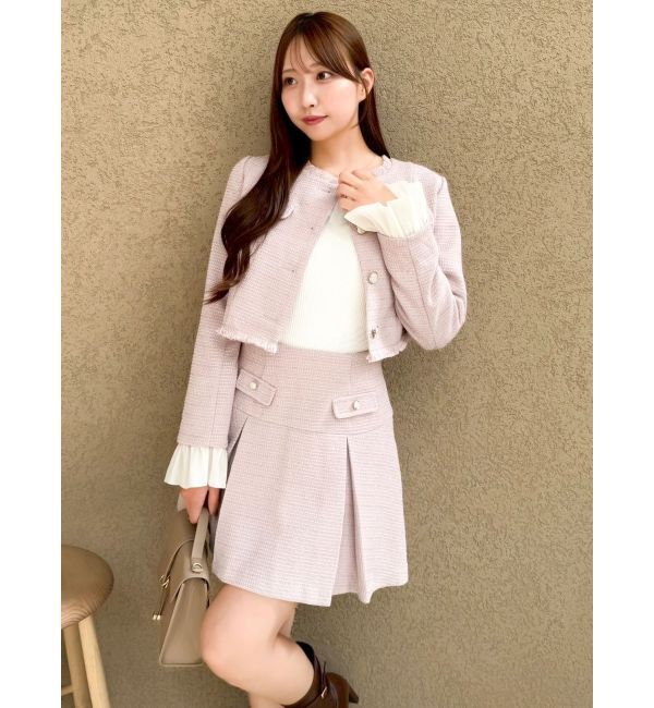 dazzlin「ツイードボックスプリーツミニスカート」|スカート|