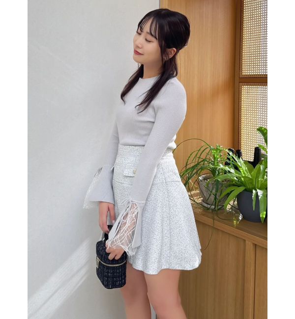 dazzlin「ツイードボックスプリーツミニスカート」|スカート|