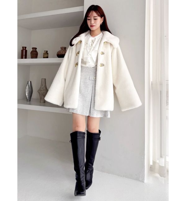 dazzlin「ツイードボックスプリーツミニスカート」|スカート|