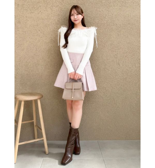 dazzlin「ツイードボックスプリーツミニスカート」|スカート|