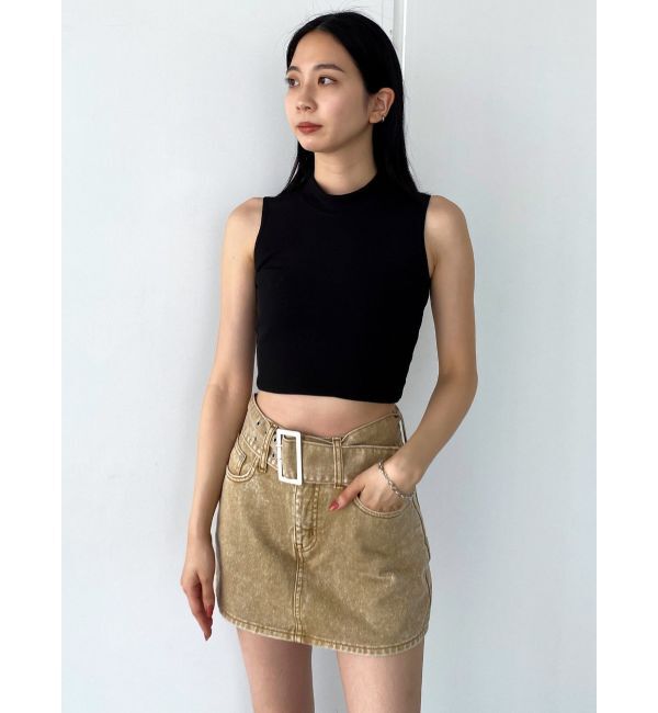 EMODA「ミニハイネックリブトップ」|タンクトップ|