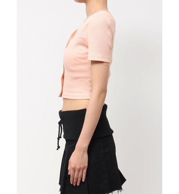 EMODA「フロントボタンショートリブトップ」|Tシャツ・カットソー|