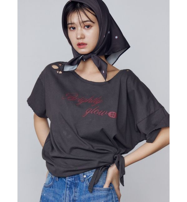 EMODA「ルーズタイクラッシュTシャツ」|Tシャツ・カットソー|