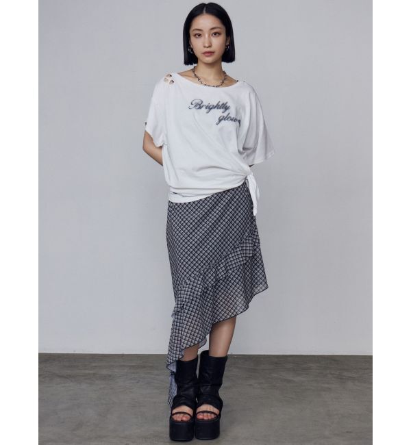 EMODA「ルーズタイクラッシュTシャツ」|Tシャツ・カットソー|