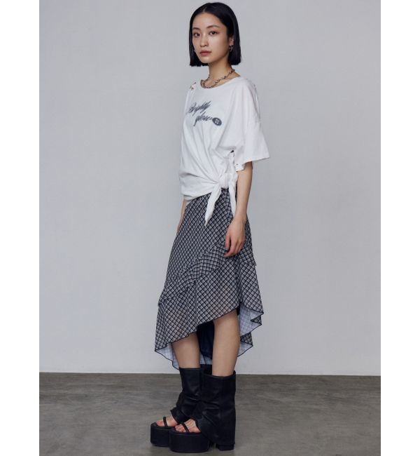 EMODA「ルーズタイクラッシュTシャツ」|Tシャツ・カットソー|