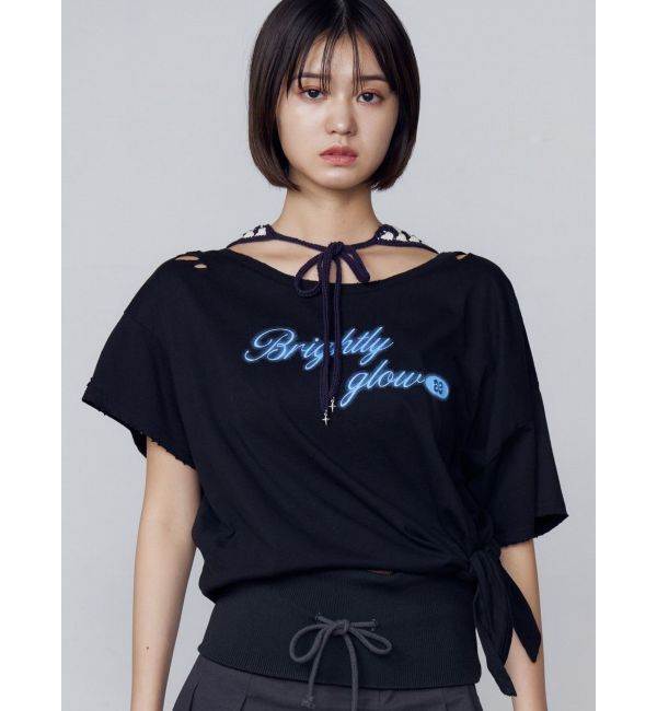 EMODA「ルーズタイクラッシュTシャツ」|Tシャツ・カットソー|