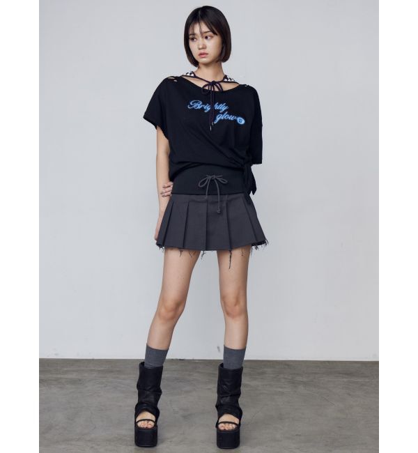 EMODA「ルーズタイクラッシュTシャツ」|Tシャツ・カットソー|