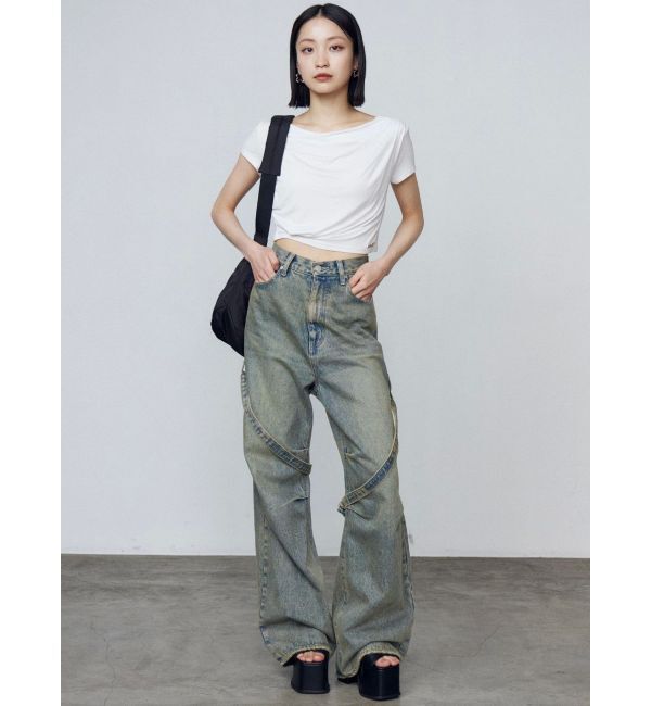 EMODA「ギャザールーズフィットトップ」|Tシャツ・カットソー|