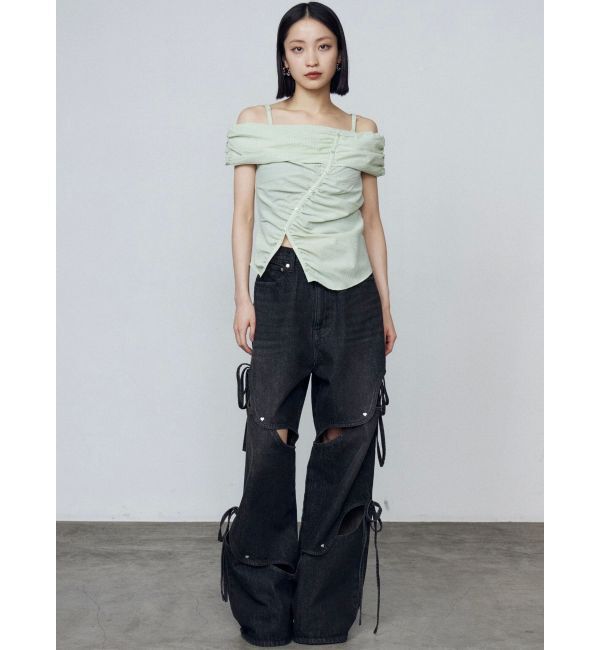 EMODA「オフショルダーボタントップ」|Tシャツ・カットソー|