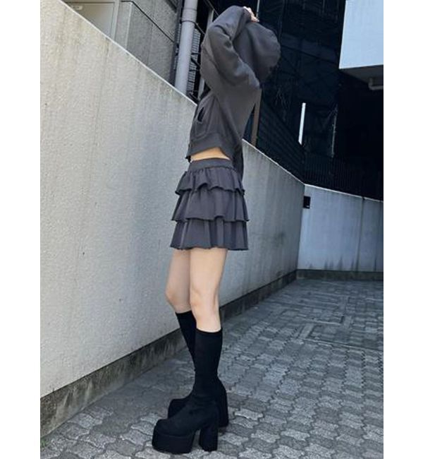 EMODA「シェービングショートジップフーディ」|パーカー|