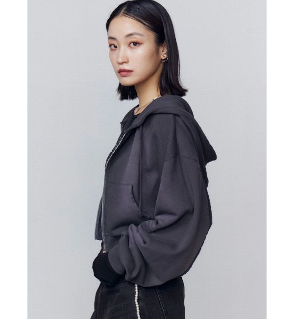 EMODA「シェービングショートジップフーディ」|パーカー|