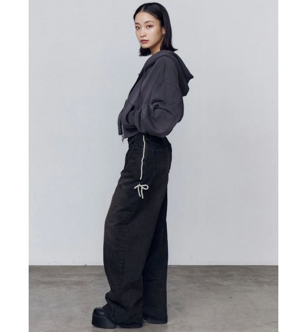 EMODA「シェービングショートジップフーディ」|パーカー|